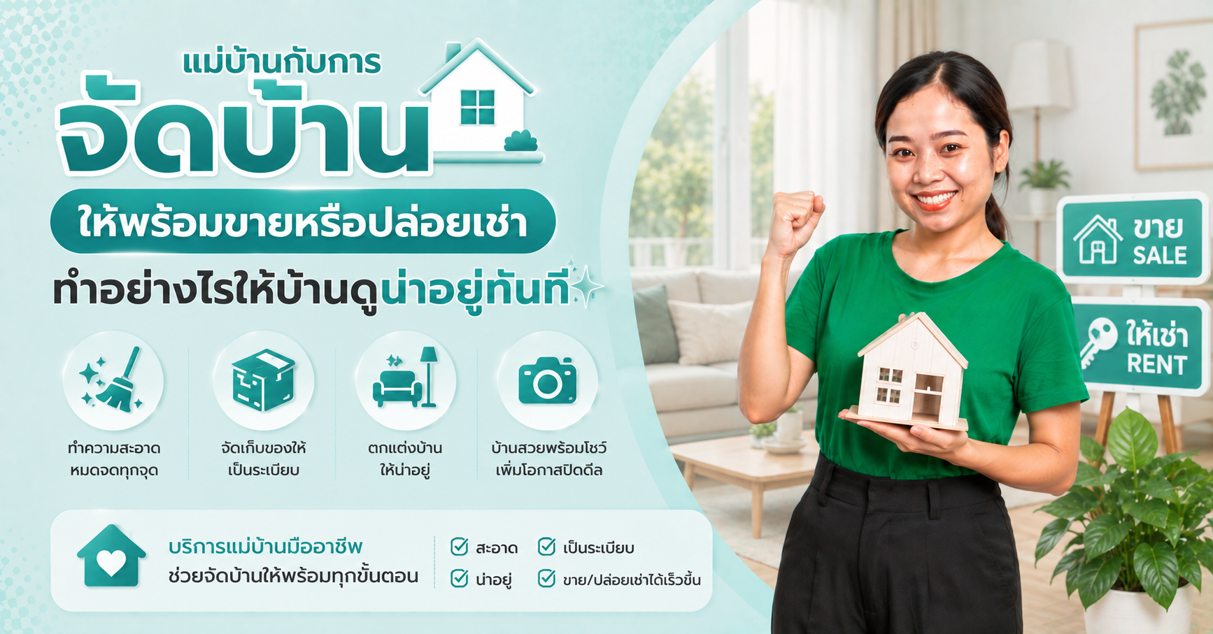จัดบ้านก่อนขายหรือปล่อยเช่า