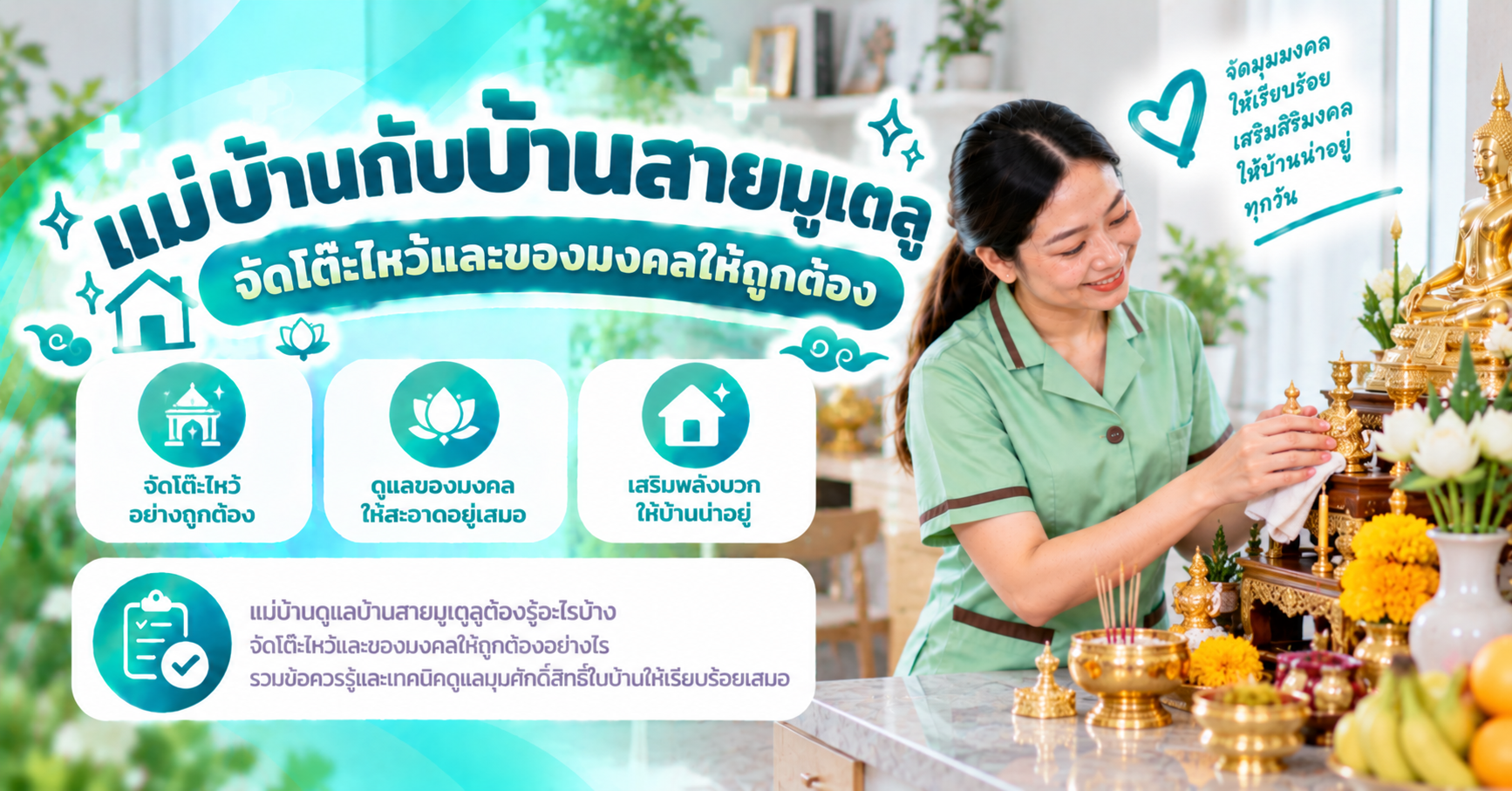 แม่บ้านดูแลบ้านสายมู